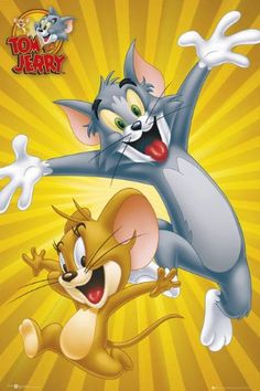 an image of the cartoon ratty mouse and other characters in front of a yellow background