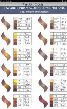 the color chart for different hair colors