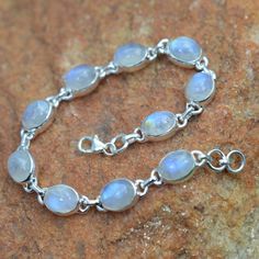 Rainbow Moonstone 925 Sterling Silver Oval Shape Adjustable | Etsy Adjustable Silver Bracelet, About Rainbow, Spiritual Nature, Goddess Energy, Silver Ornaments, Adjustable Jewelry, Photo Bracelet, Wedding Bracelet, Moon Stone