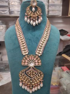 Hey, Welcome to our shop! Sabyasachi Inspired Parineeti Chopra Manish Malhotra Royal heavy look Moissanite Long necklace set with earrings ,punjabi wedding,pakistani nikaah jewellery, bridal set Indian Wedding Bollywood Bridal Style Fine Quality / Engagement Jewelry / Statement Jewelry Set/ Dangler Earring For Women And Girl/ Best For Anniversary / Birthday / Valentine's Day.  < 1 DAY ITEM SHIPMENT | 7-8 Days Delivery TIME> About our Jewellery - Classic, Brilliant & Elegant. We deal in all type Designer Gold Kundan Necklace, Traditional Formal Jewelry With Zari Work, Elegant Jewelry With Zari Work For Reception, Elegant Zari Work Jewelry For Reception, Luxury Festive Necklaces With Stone Work, Elegant Kundan Necklace With Zari Work For Reception, Heavy Designer Kundan Necklace For Festive Occasions, Luxury Kundan Necklace For Festive Party, Formal Bridal Necklace With Meenakari Chandbali