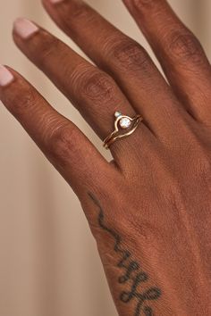 This subtly curved ring can be paired with others to create a unique stack or worn alone for a simple statement. 14k solid Fairmined yellow gold Arc Width: 14.5mm Height 2mm Band Width: 1.5mm Don't see the size you're looking for listed? Other sizes are available at no additional cost! To order, simply select the nearest size and specify in the "add special instructions to your order" box which size you would like. We'll take it from there! On Inclusive Sizing — don't see the size you're looking Adjustable 14k Gold Diamond Ring With Round Band, Everyday Jewelry With Tension Setting In Round Band, Everyday Vvs Clarity Stackable Rings, 14k Gold Si Clarity Rings For Anniversary, 14k Gold Rings With Si Clarity For Anniversary, Modern 14k Gold Stackable Rings With Round Cut, 14k Gold Solitaire Jewelry For Everyday, Adjustable 14k Gold Solitaire Jewelry, Everyday 14k Gold Rings With Round Cut