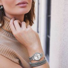 This timeless watch with a classic round face and a bit of a modern edge is a matcher to our Pretty Tough Collection. It features Japanese movement, which is the finest in the world. Style: #W30520 Collection: Pretty Tough Color: Silver Closure: Fold-over clasp Length: 6 1/4" - 7 1/2" Face Diameter: 1 1/4" Face Width: 1 1/4" Removable Links: Yes Finish: Silver plated Berne Switzerland, Timeless Watch, Brighton Shops, Timeless Watches, New Charmed, Brighton Jewelry, Jewelry Cleaner, Round Face, Mexico City