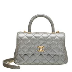 Material: Metallic Silver Quilted Stitched Caviar Leather Hardware: Gold Features: Pockets: Interior Zipper Pocket, Interior Flat Compartment Pocket, Exterior Flat Pocket Bag style: Shoulder Bag / Top Handle Closure type: Flap with CC Turn Lock Closure Serial Number / Stamp / Date Code: 28411067 Measurement in inches: W x D x H Inclusions: Dust Bag, Card & Box Price Excluding VAT Item location: Town Center BranchDelivery 5-8 or 10-15 working days Please note that during high season and Sale period, delivery times may be affected We accept payment with a Credit card, Debit card, or PayPal.Note: Our Items are totally New High quality Brand Inspired Refurbished. Please make sure you are well aware of it before buying any of the Item. T&C's Apply in case of refunds.Please send us message on be Coco Handle, Burgundy Fabric, Gold Chanel, Leather Thread, Handbag Outlet, Handbag Wallet, Wallet Accessories, Pocket Bag, Flap Bag