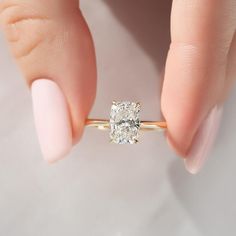 Classic 2 CT Elongated Cushion Cut Moissanite Solitaire 14k Solid Yellow Gold Engagement Ring 4 Claw Prongs Anniversary Ring/Gift In Fashion ❤ ITEM DETAILS:- ✦ Brand: The American Gold House (TAGH) ✦ Handmade, high-quality item! ✦ Material: Solid 10K/14K/18K Gold, 950 Platinum and 925 Sterling Silver ✦ Diamond Type: Moissanite Diamond ✦ Diamond Cut: 6.5x8.5 MM Elongated Crushed Ice Cushion Cut ✦ Diamond Weight: 2.0 CT ✦ Main Stone Color: Colorless ✦ Width of Band: 1.8 MM (Bottom) ✦ Diamond Clari Gold House, Cushion Cut Solitaire, Moissanite Vs Diamond, Elongated Cushion Cut, Elongated Cushion, Yellow Gold Engagement Ring, Cushion Engagement Ring, Cushion Cut Moissanite, Engagement Rings Cushion