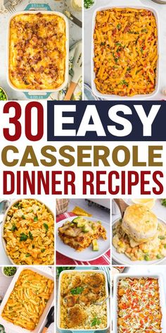 30 easy casserole dinner recipes