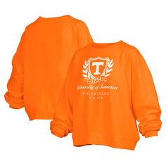 Cozy up and show your Tennessee Volunteers pride with this Big Aug Script Janice pullover sweatshirt from Pressbox. The oversized fit and cropped hem create a trendy silhouette, perfect for layering or wearing on its own. Plus, the super-soft fleece lining ensures cozy comfort whether you're cheering from the stands or relaxing at home. Tennessee Orange, Tennessee Volunteers, Oversized Pullover, Women Hoodies Sweatshirts, Comforters Cozy, Pullover Sweatshirt, Oversized Fits, Ncaa, Tennessee