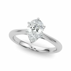 a diamond engagement ring on a white background