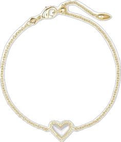 Ari Heart Delicate Chain Bracelet-Kendra Scott-Lasting Impressions Elegant Delicate Chain Bracelet For Valentine's Day, Elegant Valentine's Day Heart Bracelet With Delicate Chain, Elegant Heart Bracelet For Valentine's Day With Delicate Chain, Delicate Bracelets For Valentine's Day, Trendy Heart Bracelet For Party, Trendy Adjustable Heart Bracelet, Valentine's Day Chain Bracelet Jewelry, Valentine's Day Gift Elegant Chain Bracelet, Elegant Adjustable Heart Bracelet For Everyday