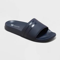 Why we're ALL IN: Medium-width sport slide sandals with an open toe and heel design are designed to keep you comfy during outdoor activities. Made with a cushioned footbed and treaded outsole, the slip-on style of the sandals allows for easy on and off. The D-toe design and a solid hue complete the look. All in Motion™: Made for every move, priced for every day. White Flip Flops, Leather Duffel Bag, Plastic Heels, Leather Duffel, Uniqlo Bags, Plastic Shoes, Waterproof Winter Boots, Heel Design, All In Motion