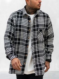 Description SKU：F1105135Material：FlannelComposition: 70% Cotton+30% PolyesterMachineWashable:YesPackage Include: Jackets OnlyConvenient model. suitable for everyday use and for special occasions.Itgoeswellwithavarietyofjeansandtrousers.Size Chart(CM)SizeUSLengthBustSleeve LengthShoulderS3673.51096145.5M38751146247L4076.51196348.5XL427812464502XL4479.51296551.53XL46811346653Size Chart(INCH)SizeUSLengthBustSleeve LengthShoulderS3628.942.924.017.9M3829.544.924.418.5L4030.146.924.819.1XL4230.748.825.219.72XL4431.350.825.620.33XL4631.952.826.020.9 Plaid Long Sleeve Flannel Shirt With Button Closure, Casual Collar Outerwear For Fall Streetwear, Winter Plaid Collared Shacket, Black Long Sleeve Flannel Shirt For Fall, Black Flannel Shirt With Pockets For Winter, Black Winter Flannel Shirt With Pockets, Plaid Flannel Shacket For Winter, Winter Collared Outerwear With Houndstooth Pattern, Fall Shacket For Streetwear With Buttons