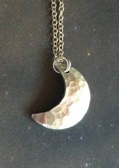 Crescent Moon Necklace - Jennifer Cervelli Jewelry Gold Moon Necklace, Whimsical Jewelry, Crescent Moon Pendant, Moon Pendant Necklace, Crescent Moon Necklace, Sterling Jewelry, Coin Jewelry, Moon Pendant, Moon Necklace