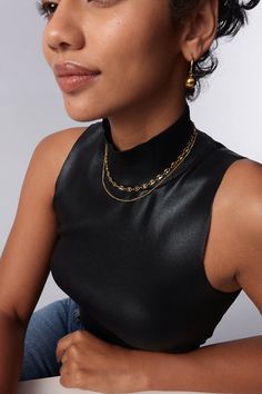 Stand out with our Angela layering Necklace! She's sleek, chic, and utterly luxurious – perfect for making a minimalist statement and layering. And, with her waterproof and tarnish-proof design, she won't ever let you down! Get ready to sparkle with Angela! …………………………………. D E T A I L S • Materials: 18k Gold Plating and Stainless Steel.• Length: 37cm (14 inches) + 41cm (16 inches) +extender 5cm (2 inches)• Width: 5mm + 2mm• This product is hypoallergenic, water and tarnish resistant Luxury Gold-plated Necklace With Shiny Finish, Modern Gold-plated Tarnish-resistant Necklace, Gold-tone Gold-plated Layered Necklace With Adjustable Chain, Adjustable Gold-plated Layered Necklace, Angel Layered Necklace, Contemporary Fine Jewelry, Modern Muse, Let You Down, Minimal Jewelry