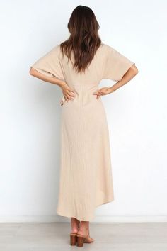 Elegant Fashion V-neck Lace-up Women Summer Dress New Female Casual High Waist Solid Color Short Sleeve A-line Soft Dresses Beige A-line Midi Dress For Day Out, V-neck Solid Color Midi Dress For Daywear, Casual Solid Color V-neck Midi Dress, V-neck Solid Color Mini Dress For Daywear, Casual V-neck Midi Dress In Solid Color, Summer V-neck Dress With Short Sleeves, Solid Color V-neck Mini Dress For Daywear, V-neck Mini Dress In Solid Color For Daywear, Shift V-neck Midi Dress