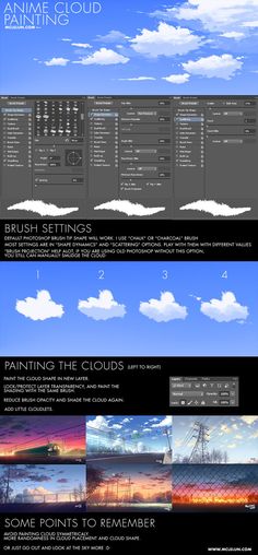 the different types of clouds are shown in this image