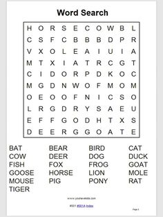 the word search is an easy way to learn how to spell words with this printable word search