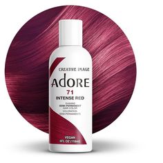 Pack of 1 Adore Hair Color - please verify color name in the Product Title Transform your hair with the vibrant and long-lasting hues of Creative Image Adore Semi-Permanent Hair Color. This innovative hair dye is designed to infuse each strand with rich, radiant color while maintaining the health and integrity of your hair. Free from harsh chemicals like ammonia, peroxide, and alcohol, Adore provides a gentle yet effective coloring experience that leaves your hair feeling soft, silky, and full of life. Adore’s unique formula is enriched with natural ingredients that nourish and condition your hair, ensuring that it remains healthy and vibrant. The semi-permanent nature of the dye means that it gradually fades over time, allowing you to experiment with different shades without the long-term Adore Hair Color, Adore Hair Dye, Red Hair Dye, Hair Dye Brush, Punky Color, Semi Permanent Hair Dye, Dyed Red Hair, Hair Dyes, Hair Color Cream