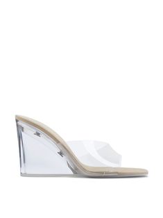 The Riri Wedge - Glassy Nude | Femme LA Desi Perkins, Business Launch, Pointed Toe Heels, Staple Pieces, Wedge Heels, Running Errands, Open Toe, Heel Height, Perfect Fit