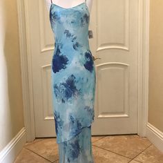 Lapis Chiffon Maxi Dress With Layers On Bottom . Fresh Blue Print , Nwt Lapis Maxi Dress, Blue Printed Maxi Length Sundress, Blue Leopard Print Dress, Casual Hand-dyed Summer Maxi Dress, Blue Floral Slip Dress, Luxury Blue Maxi Length Slip Dress, Homecoming Outfit, Chiffon Maxi, Leopard Print Dress