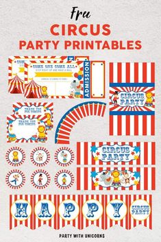 the circus party printables