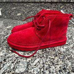 Brand New With Tag! Got These And Never Wore Them, They Are Selling On Amazon For $140 But I Think I’m Gonna Sell For 90! Make Me An Offer! They Are Fur Lined And Very Warm With A Nice Lace Up Feature To Them. I Only Wish I Had The Box But I Must Have Tossed It. Casual Red Suede Sneakers, Casual Red Winter Sneakers, Casual Red Lace-up Boots, Red Winter Sneakers With Rubber Sole, Casual High-top Boots With Red Sole, Casual Boots With Red Sole And Round Toe, Red Suede Casual Boots, Casual Red Boots With Rubber Sole, Red High-top Casual Boots