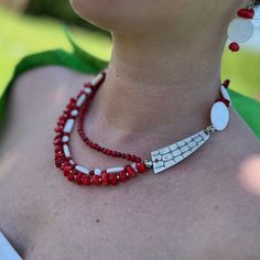 ✨ RED AGATE NECKLACE ✨ Elevate your style with this stunning 🔴 red natural stone necklace! Handcrafted with love, it features a captivating coral pendant that adds a touch of elegance to any outfit. 💎💃 Indulge in the beauty of nature with this trendy and stylish jewelry piece for women. 🌿💫 The combination of the vibrant red stone and the intricate detailing creates a mesmerizing effect that is sure to turn heads wherever you go. 💥👀 🎁✨ Looking for the perfect birthday gift or a special surprise for your mom? This exquisite necklace makes an ideal present that will be cherished for years to come. Show your love and appreciation with this timeless piece. 🎉💝 ⭐🌟 Stand out from the crowd and embrace your unique style with this eye-catching red pendant necklace. It's not just a fashion Red Agate Necklace, Red Pendant Necklace, Natural Necklace, Red Pendant, Natural Stone Necklace, Red Pendants, Coral Pendant, Nature Necklace, Natural Stones Necklace