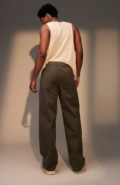 Go for a relaxed fit with your next smart-casual look in these baggy pants cut from a crisp cotton. 20" leg opening; 12" front rise; 16" back rise (size 32x32) Zip fly with button closure Front scoop pockets; back patch pockets 100% cotton Machine wash, line dry Imported Hairstyling Products, Rollerball Perfume, Face Mist, Baggy Pants, Baggy Pant, Beauty Sale, Fragrance Design, Free Fabric, Styling Tools