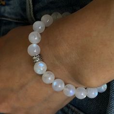 Beautify Natural Flashy Moonstone Bracelet. Perfect for wearing alone or stacking! Great gift for Christmas, birthdays. Gift Wrapped, Ready to Give The Moonstone Crystal Meaning Moonstones is more than just a beautiful gemstone - it holds deep spiritual meaning and significance. Moonstone is known as the Traveler's Stone as its name suggests, moonstone calms strongly connected to the inner goddess moon and its cycles. It is believed to enhance intuition, creativity, and feminine energies. Moonst Moonstone Bracelets With Natural Stones As Gift, Adjustable Spiritual Moonstone Bracelets, Moonstone Gemstone Beaded Bracelet As Gift, Adjustable Natural Stones Moonstone Bracelets, Adjustable Moonstone Jewelry With Round Beads, Everyday Moonstone Gemstone Beads Bracelets, Everyday Moonstone Bracelets With Gemstone Beads, Spiritual Hand-strung Moonstone Bracelets, Adjustable Moonstone Gemstone Bead Bracelet