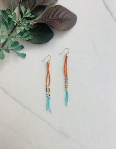 I love this color combo with a mix of colors in between. This will go with any outfit....and the pop at the bottom adds so much flavor to any life. Enjoy! These are hand-made with patience, locally bought seed beads, threaded onto twisted nylon, and either 14k gold or sterling silver ear wire.  Please note that some MINOR variation may occur (I tend to attempt to make each item unique - though subtle). Kennett Square Pa, Beaded Accessories, Gifts For My Sister, Seed Bead Jewelry, Gorgeous Earrings, Ear Wire, Bead Crafts, Color Combos, Beautiful Earrings