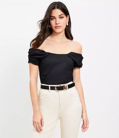 Mid Century Fashion, Off The Shoulder Top, Effortless Style, Shoulder Top, Off The Shoulder, Loft, Closet, Clothes