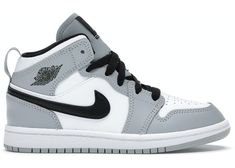 Buy and sell authentic Jordan shoes on StockX including the Jordan 1 Mid Light Smoke Grey (PS) and thousands of other sneakers with price data and release dates. Cute Jordans, Trendy Shoes Sneakers, Jordan Sneaker, Dr Shoes, Nike Shoes Girls, Jordans Girls, Jordan Shoes Girls, Jordan Shoes Retro, All Nike Shoes