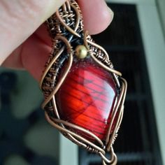 Red Fire Labradorite Pendant Copper Wire Wrapped Pendant Handmade Copper Jewelry Natural Gemstone Pendant Wire Wrapped Jewelry Gift for Her - Etsy Red Wire Wrapped Copper Jewelry, Red Copper Wire Wrapped Jewelry, Handmade Red Agate Necklace, Red Bohemian Crystal Necklace As Gift, Red Bohemian Crystal Necklace For Gift, Adjustable Red Nature-inspired Jewelry, Red Bohemian Pendant Crystal Necklace, Bohemian Red Pendant Crystal Necklace, Bohemian Red Crystal Pendant Necklace