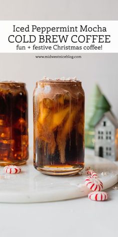 iced peppermint mocha cold brew coffee