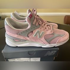 Euc. Worn A Couple Times. Box Included. Balance Lifestyle, 90 Shoes, Shoes New Balance, New Balance Shoes, Mens Shoes Sneakers, Pink Grey, New Balance, Athletic Shoes, Original Box