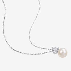 Pearl Type: Cultured Freshwater PearlsJewelry Closure: Spring Ring ClaspLink Construction: SemisolidPearl Size: 8.5mmMetal Color: WhiteChain Length: 18 InchChain Width: 1 MillimetersPendant Length: 15.1mmPendant Width: 8.7mmMetal: Sterling SilverChain Construction: CableCare: Wipe CleanStone Type: 1 Lab Created SapphireBirthstone: June BirthstoneNecklace Type: Pendant NecklacesCountry of Origin: Imported Elegant Bridal Pendant Necklace With Pearls, Classic Akoya Pearl Pear-shaped Necklace, Formal Akoya Pearl Necklace With Pear Shape, Formal Akoya Pearl Pear-shaped Necklace, Formal Akoya Pearl Pear Shaped Necklace, Formal Pear-shaped Akoya Pearl Necklace, Elegant Pear-shaped White Gold Necklace, Classic Pearl Pendant Jewelry, Pearl Chain Pendant Necklace For Anniversary