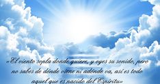 an image of clouds and the sky with words written in spanish on it that says, el