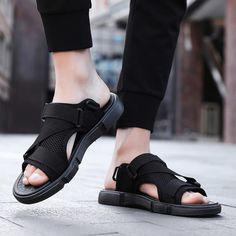 Color: Other,Black Closure Type: Velcro Feature: Slip Resistant,Two-ways Size: US 10.5,US 8,US 9,US 10,US 11,US 7.5,US 8.5,US 6.5 Shoes Type: Outdoor Sandals,Beach Sandals Toe Type: Opened Upper Material: Mesh,Cloth Outsole Material: Rubber Casual Summer Flats, Casual Beach Sandals, Sandals Beach, Outdoor Sandals, Beach Sandals, Mens Slippers, Mens Sandals, Sandals Summer, Mary Jane Sneaker