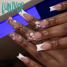 46306812756219 Fake Nails White, Fake Nails Long, Nails For Women, Nail Length, Stick On Nails, Nail Art Hacks, Nail Sizes, Artificial Nails, Nail Accessories