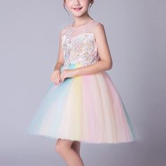 Product Title: Beautiful Embroidered Flower Rainbow Tulle Sleeveless Party DressKeyword Tag: Daddys Girl Mommys World Shirt* Bow and pearl decor* Embroidered flower* Fabric: 80% Polyester, 20% Cotton* Available for Machine Wash as well as TumbleDry* Imported Are you look for a best quality and affordable dress? Then Beautiful Embroidered Flower Rainbow Tulle Sleeveless Party Dress is the best one for you! The Fashion colours with amazing designs for reflect fashion vibes that will embrace you th Sleeveless Tulle Princess Dress For Summer, Sleeveless Summer Tulle Princess Dress, Princess Style Sleeveless Dresses With Floral Embroidery, Party Princess Dress With Floral Embroidery, Sleeveless Dress With Appliques For Dress-up, Sleeveless Dresses With Appliques For Party, Spring Sleeveless Tulle Tutu Dress, Summer Princess Dress With Floral Embroidery, Sleeveless Spring Princess Dress With Floral Applique