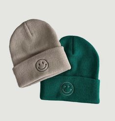 The cutest FALL/WINTER beanie with SMILE outlined embroidery detail. • ONE SIZE fits most • Easy to wash FINAL SALE! Warm Green Casual Beanie, Casual Warm Green Beanie, Trendy Green Hat For Fall, Green Casual Winter Beanie, Green Winter Beanie Cap, Green Beanie Cap For Winter, Casual Green Beanie For Fall, Green One Size Beanie, Green Winter Beanie One Size