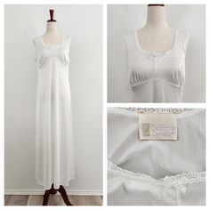 Vintage 90's Ethereal White Dainty Femme Milkmaid Bow Detailing Coquette Satin Slip Maxi Dress Measurements laid flat : Pit to Pit - 18" Shoulder to hem - 51" Waist - 18" Hips - 19.5" Size - Medium Material - 100% Nylon Condition - Excellent Vintage Condition  Brand - California Dynasty  ⚘️⚘️⚘️ We do our best to be as accurate and detailed as possible with all of our items, but please anticipate the possibility of minor signs of aging or wear other than listed above, as these are Vintage items. Slip Maxi Dress, Satin Slip, Dress Measurements, Vintage Items, Bathing Beauties, Maxi Dress, Lingerie, Satin, Music Clothes