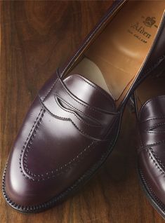 The Alden Full Strap Slip-On Loafer in Burgundy - The Ben Silver Collection Ben Silver, Alden Shoes, Silver Collection, Goodyear Welt, Loafers Men, Wardrobe Staples, New England, Calf Skin, Dress Shoes Men