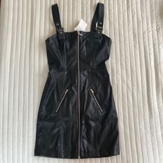 Size Xxs, Black Leather Dress, Never Worn Lavender Midi Dress, Black Leather Dress, Black Leather Dresses, Dress H&m, Pink Bodycon Dresses, Puffed Sleeves Dress, H&m Women, H M Dresses, Hm Dress