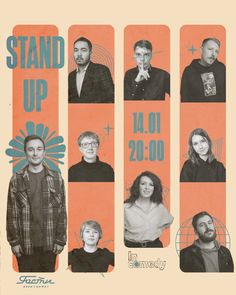 the poster for stand up with four people