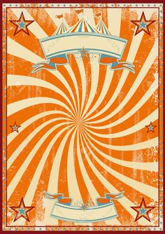 circus background poster orange carnival posters vector retro illustration vortex affiche backgrounds theme illustrations clipart paper vectors graphics clip shareasale