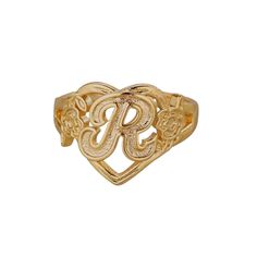 Rings Heart And Soul Initial Ring KHLOE JEWELS Hesrt Rings, Luxury Diamond Ring With Initials For Gift, Initial Rings Gold, Gold Letter Ring, Mexican Jewelry Gold Rings, Mexican Gold Rings, Rings With Initials, Good Rings, Initial Gold Ring