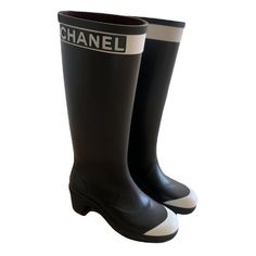 Chanel Wellington Tall Rain Boots Like New, Box Not Included Chanel Rain Boots, Tall Rain Boots, Shoes Chanel, Chanel Shoes, Wellington, Rain Boots, Chanel, Like New, Purse