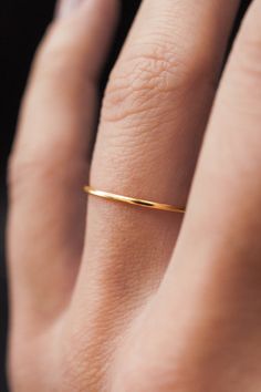 Daily Wear Jewellery, Thick Ring, Two Rings, Single Ring, Stacking Ring Set, Wire Ring, Gold Filled Ring, Gold Ring Stack, Gold Piece