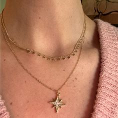 Nwt Gold 2 Chain Layered Stars Necklace. Item Is Gold Plated, Not Genuine Gold. Lead Compliant. Measurements In Pics. All Jewelry Sales Are Final. Bundle And Save 15% On 2 Or More Items. :) Necklaces Star, Stars Jewelry, Stars Gold, Stars Necklace, Star Jewelry, Star Necklace, Unique Necklaces, Womens Jewelry Necklace, Jewelry Sales