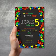 Lego Party Invitations, Lego Invitation, Lego Birthday Invitation, Lego Birthday Invitations, Lego Invitations, Lego Themed Party, Colorful Invitations, Lego Birthday Party, Lego Birthday