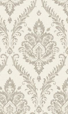 an ornate wallpaper pattern in grey and white